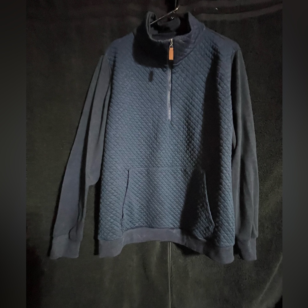 Navy Blue Quilted Women's Sweater